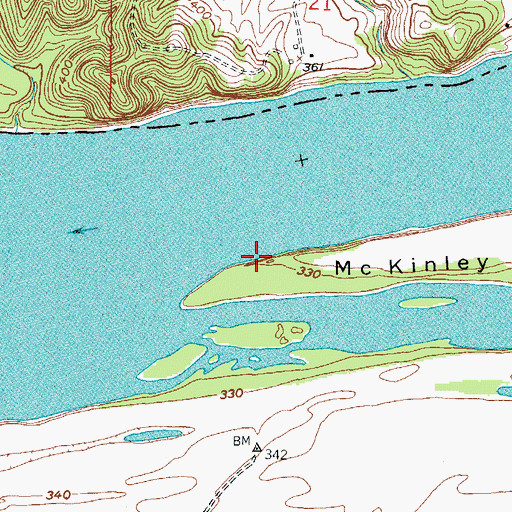 Topographic Map of Walker Bar, KY