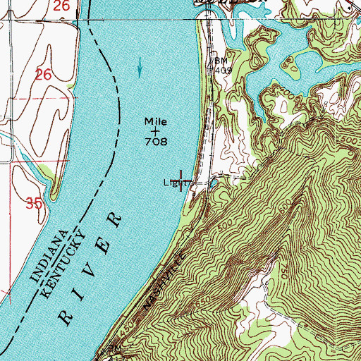 Topographic Map of Carter Landing, KY