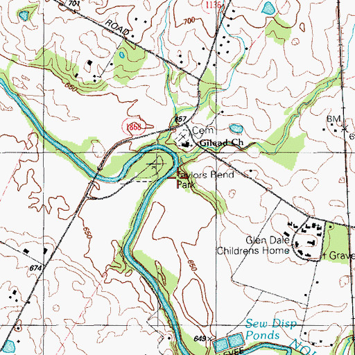Topographic Map of Gilead Spring, KY