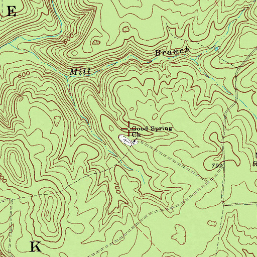 Topographic Map of Good Spring, KY