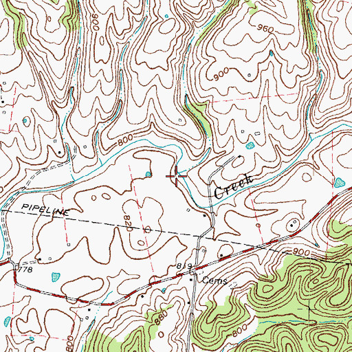 Topographic Map of Still House Branch, KY