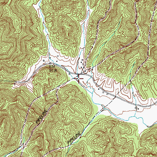 Topographic Map of Richardson Branch, KY