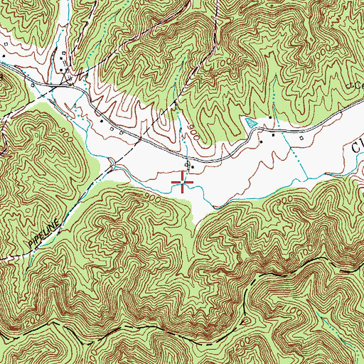 Topographic Map of Nichols Branch, KY