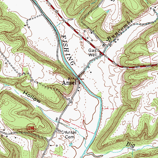 Topographic Map of Ansel, KY