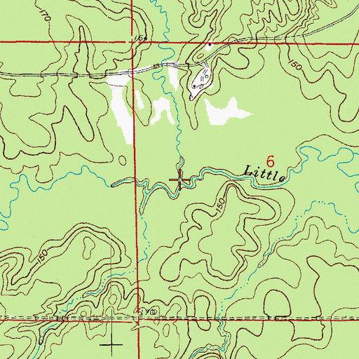 Topographic Map of Jordan Creek, AR