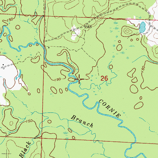 Topographic Map of Jordon Branch, AR