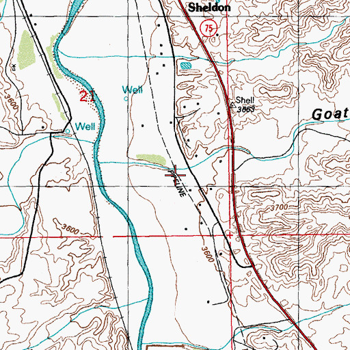 Topographic Map of Goat Camp Canyon, AZ