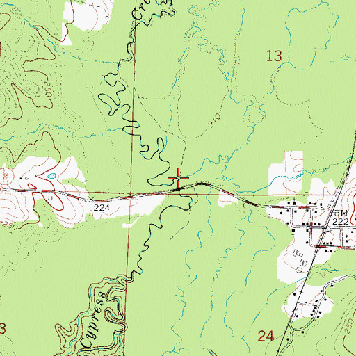Topographic Map of Jordon Creek, AR
