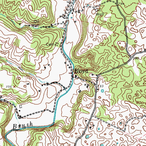 Topographic Map of Bloyd, KY