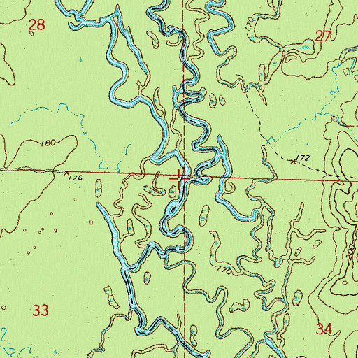 Topographic Map of Jug Creek, AR