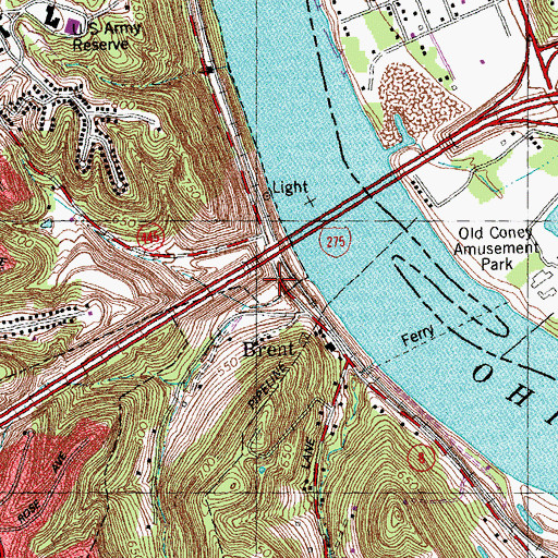 Topographic Map of Brent, KY