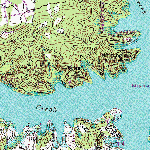 Topographic Map of Brien, KY