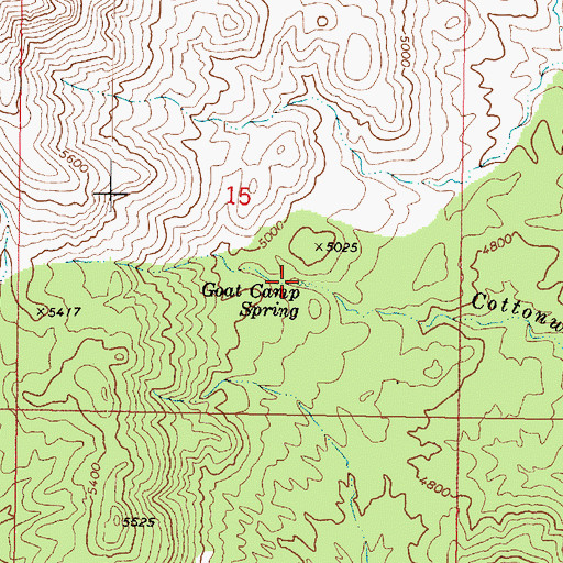 Topographic Map of Goat Camp Spring, AZ