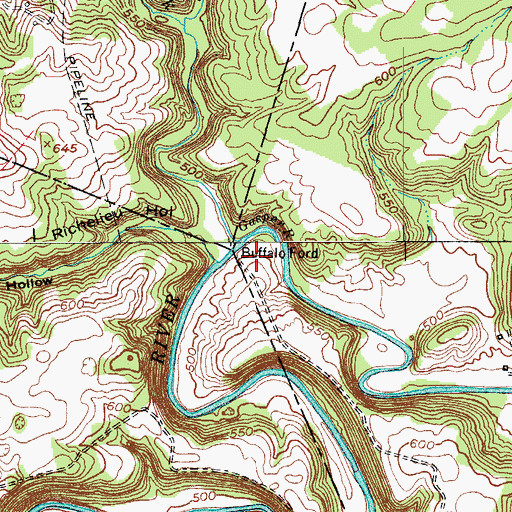 Topographic Map of Buffalo Fork, KY