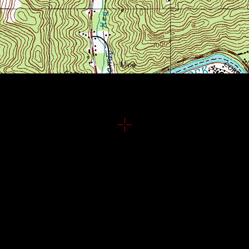 Topographic Map of Bull Creek, KY