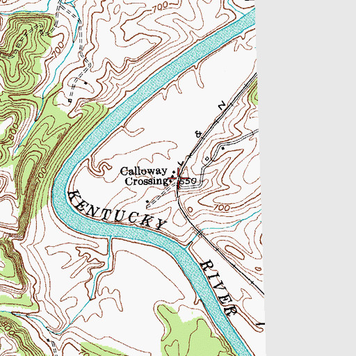 Topographic Map of Calloway Crossing, KY