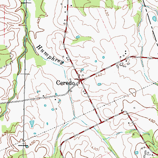 Topographic Map of Ceredo, KY