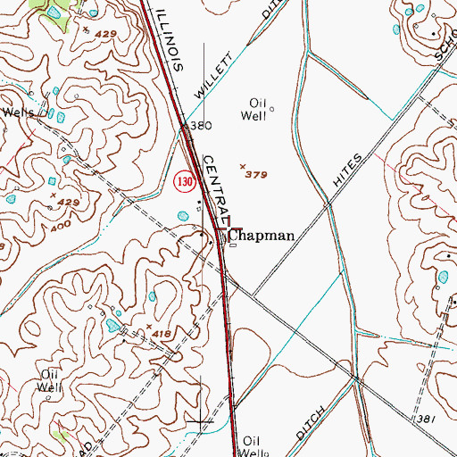 Topographic Map of Chapman, KY