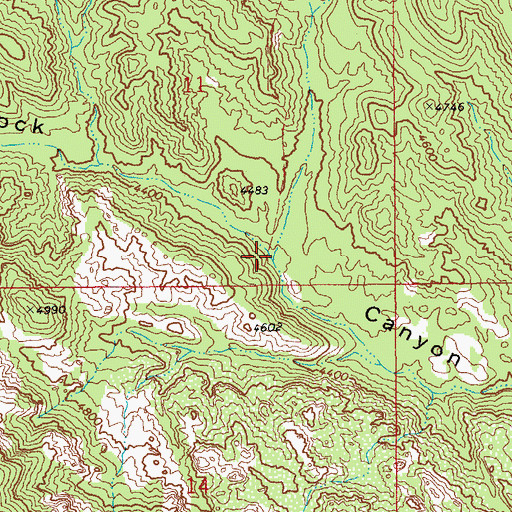 Topographic Map of Goat Canyon, AZ