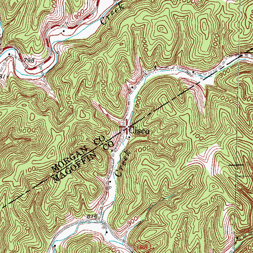 Topographic Map of Cisco, KY