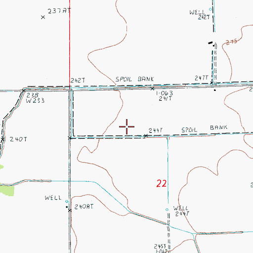 Topographic Map of Kaylo Creek, AR