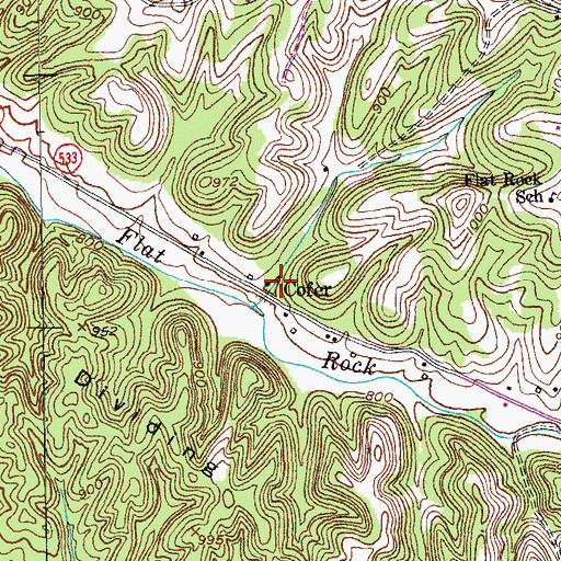 Topographic Map of Cofer, KY