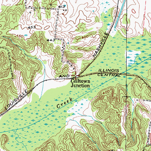 Topographic Map of Colitown Junction, KY