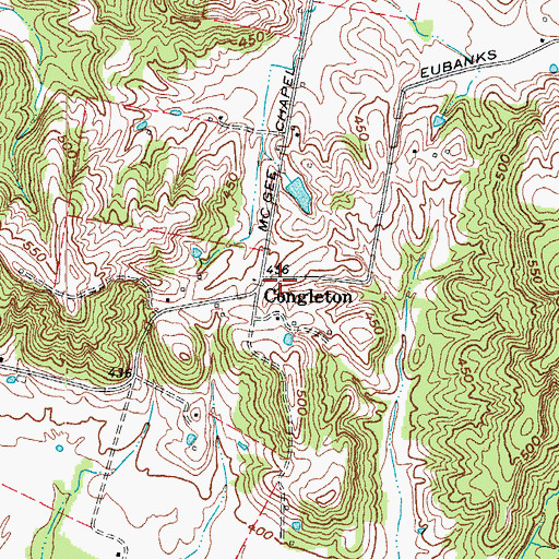 Topographic Map of Congleton, KY