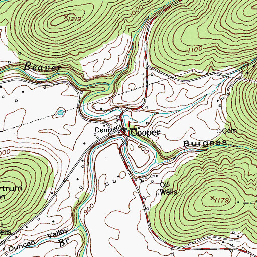 Topographic Map of Cooper, KY