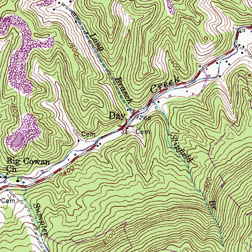 Topographic Map of Day, KY