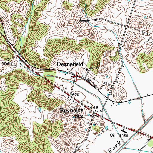 Topographic Map of Deanefield, KY