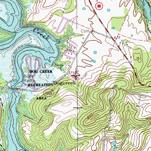 Topographic Map of Dogcreek, KY