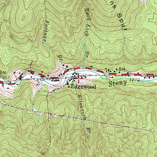 Topographic Map of Edgewood, KY
