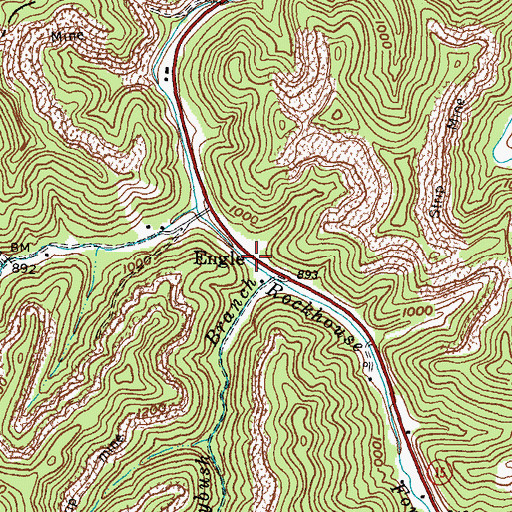 Topographic Map of Engle, KY
