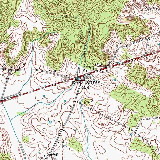 Topographic Map of Ennis, KY