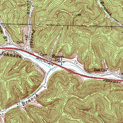 Topographic Map of Epson, KY