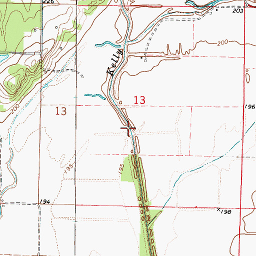 Topographic Map of Kelly Bayou, LA