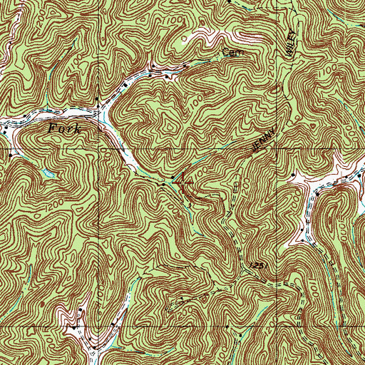 Topographic Map of Ever, KY