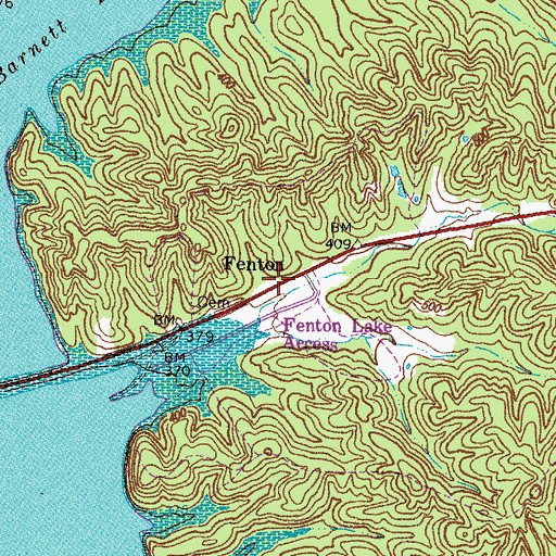 Topographic Map of Fenton, KY