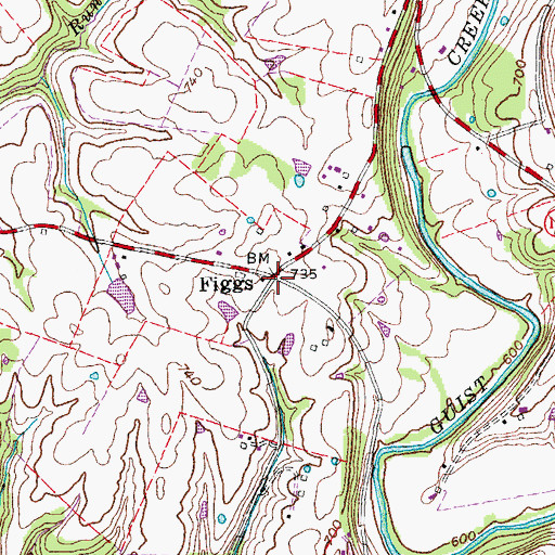 Topographic Map of Figgs, KY