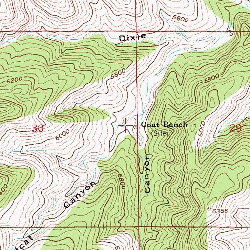 Topographic Map of Goat Ranch, AZ