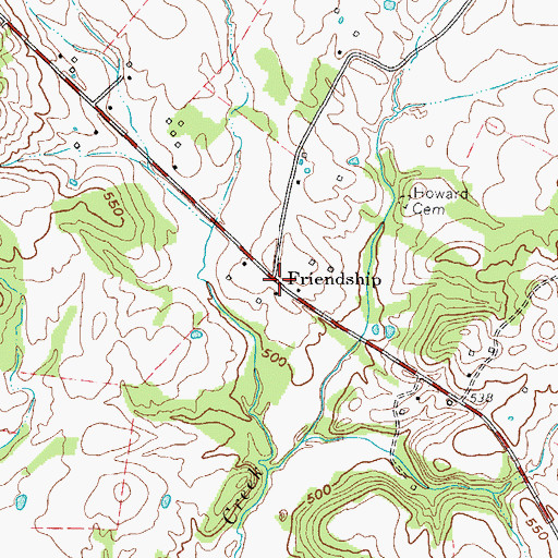 Topographic Map of Friendship, KY