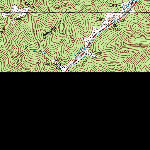Topographic Map of Garner, KY