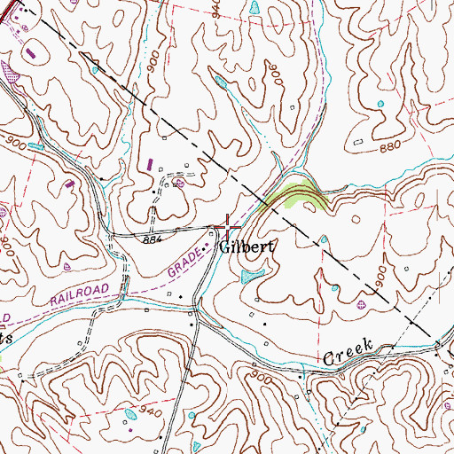 Topographic Map of Gilbert, KY