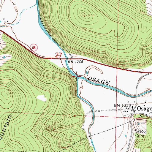Topographic Map of Kenner Creek, AR