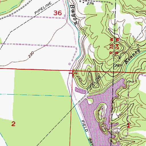 Topographic Map of Kenney Creek, AR
