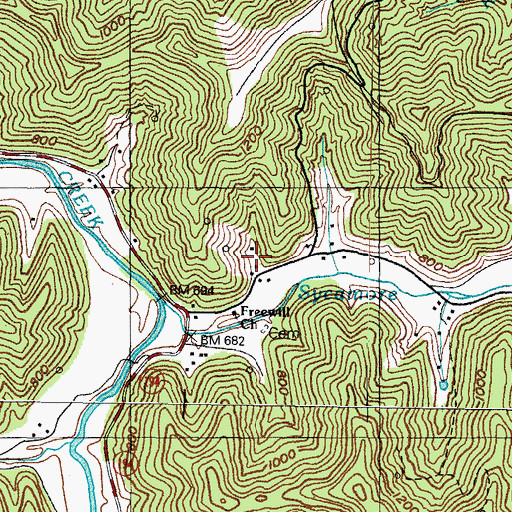 Topographic Map of Gulnare, KY