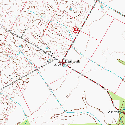 Topographic Map of Hailwell, KY