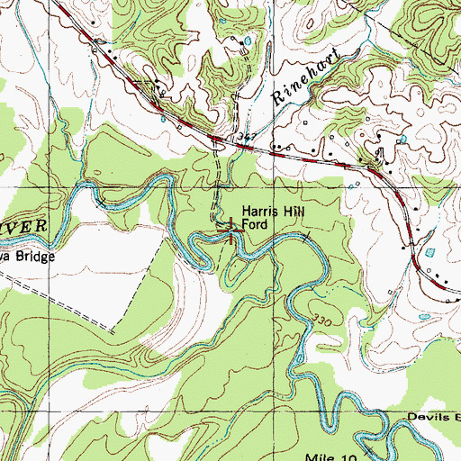 Topographic Map of Harris Hill Ford, KY