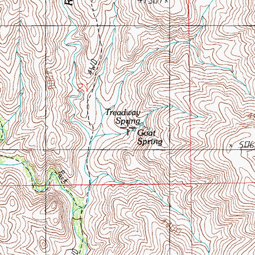 Topographic Map of Goat Spring, AZ